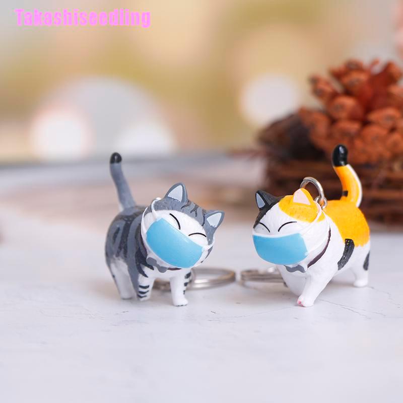 Móc khóa hình chú mèo béo dễ thương dùng trang trí