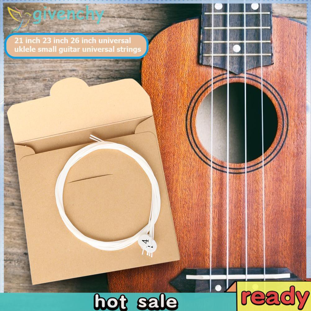 Set 4 Dây Đàn Ukulele 21 23 26 Inch Màu Trắng