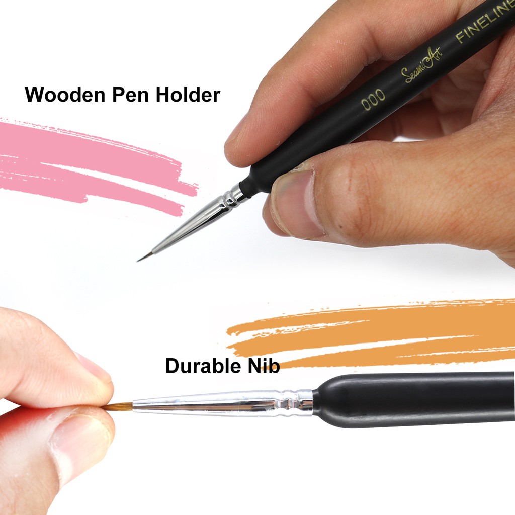 Bộ 6 cây cọ SeamiArt vẽ tranh màu nước/ sơn dầu/ acrylic/ gouache chuyên dụng