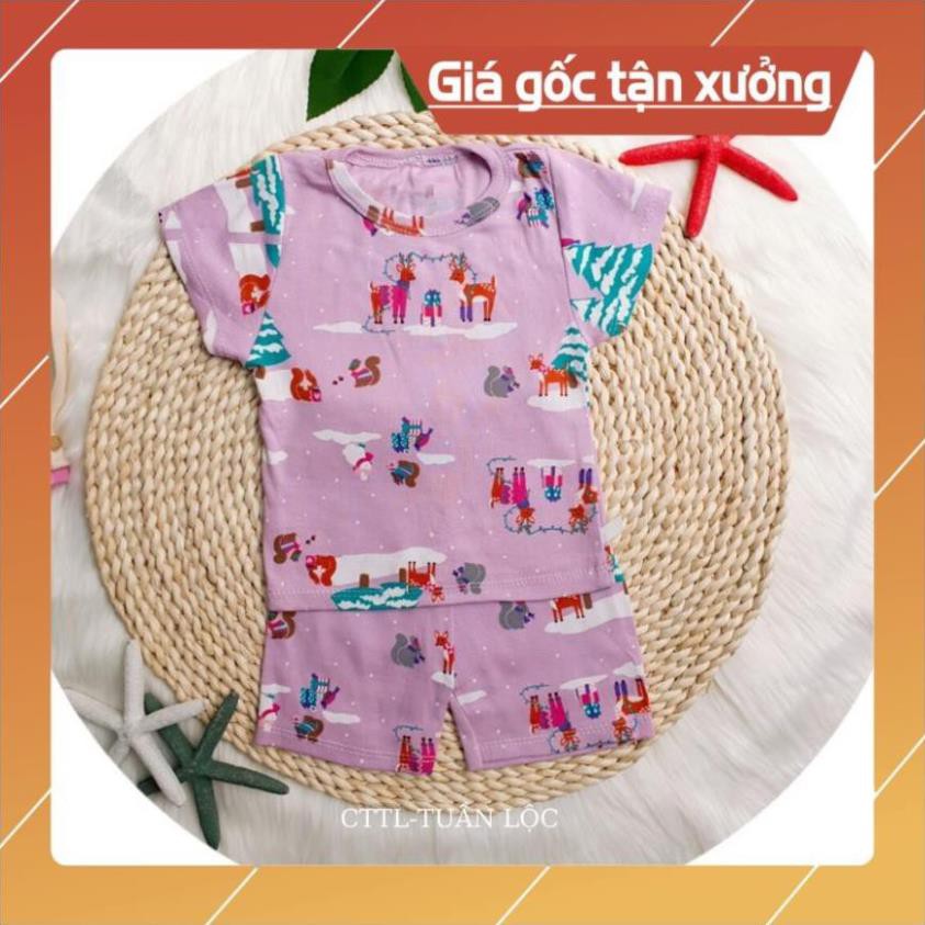 Quần áo trẻ em,đồ bộ em bé - Bộ hè bé trai + bé gái  cotton 4 c cao cấp size 6-15kg (MÀU NGẪU NHIÊN)