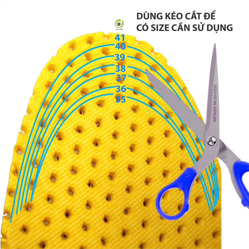 Lót giày thể thao EVA tổ ong vải lưới thoáng khí loại dày - PK128
