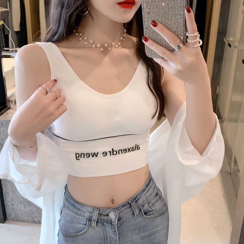 áo hai dây kiểu dáng gợi cảm có mút ngực hở lưng ôm áo 2 dây nữ croptop