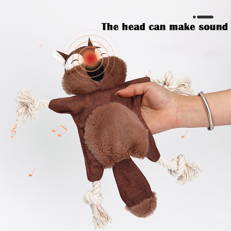 Đồ Chơi Dây Thừng Cotton Phát Ra Âm Thanh Cho Thú Cưng Gặm