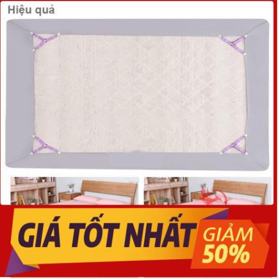 Bộ kẹp ga giường - kẹp drap giường nệm giữ cố định chống xê dịch tụt góc [ Combo 4 dây ]