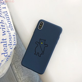 Ốp lưng mặt nhám hình gấu cho điện thoại Samsung note3 note4 note5 note8 note9