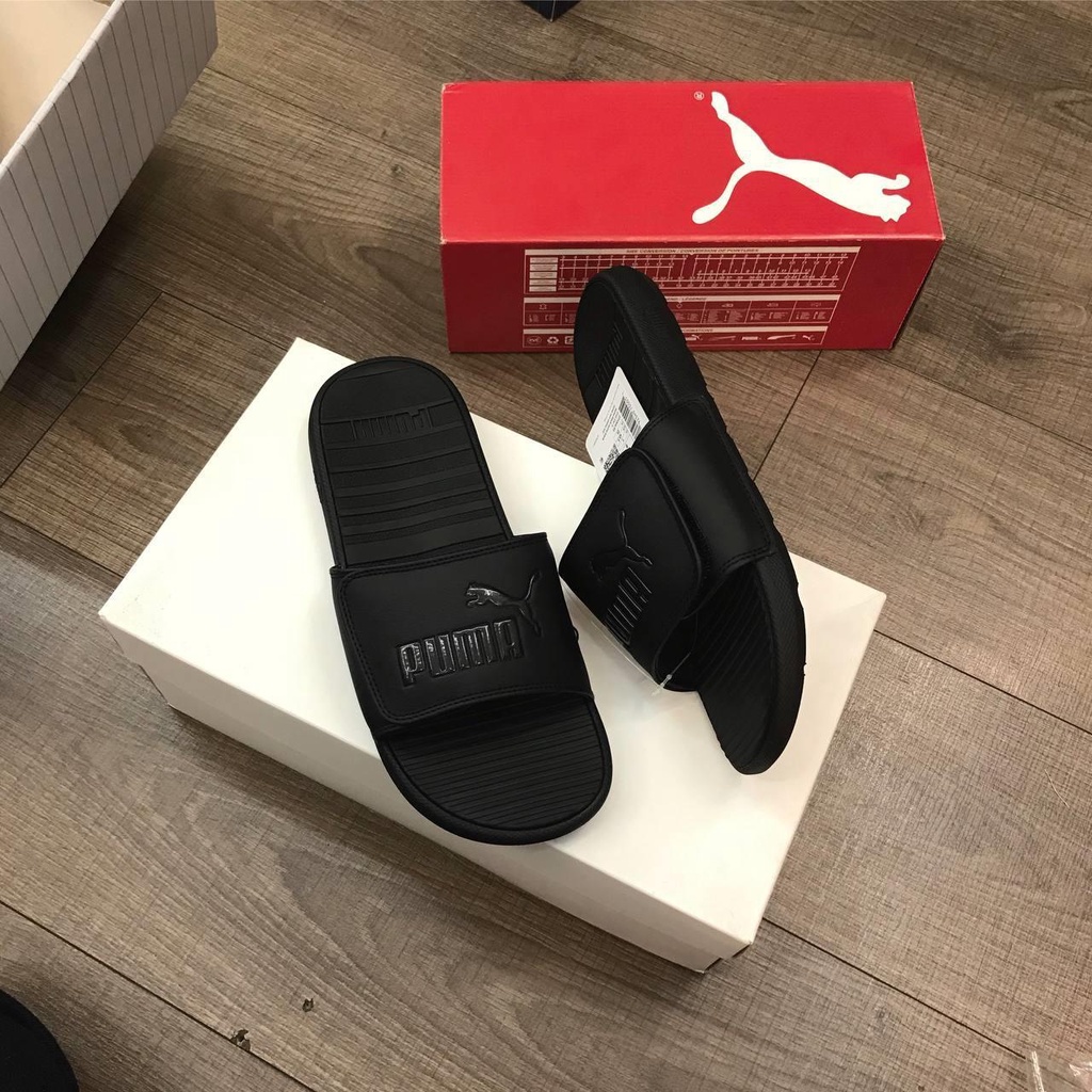[CHÍNH HÃNG] DÉP PUMA COOL CAT - ĐEN BẠC - *BLACK SILVER* - Code: 381704 01