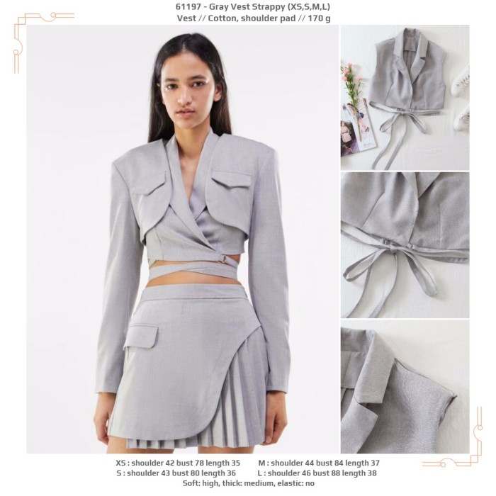 Áo Ba Lỗ Màu Xám Phong Cách Hàn Quốc Size Xs S M L 61197 Cho Nữ