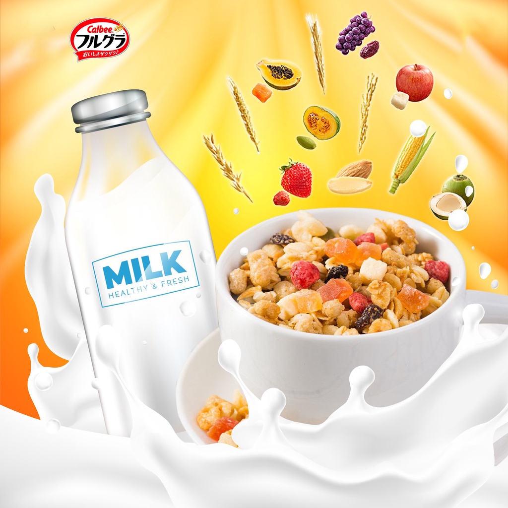 Ngũ Cốc Hoa Quả Dinh Dưỡng Calbee Nhật Bản 750g