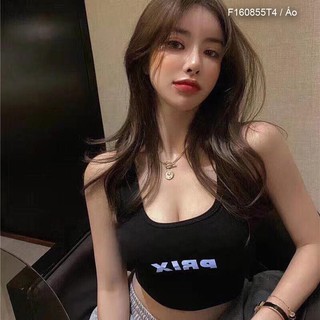 Áo thun 3 lỗ croptop chữ
