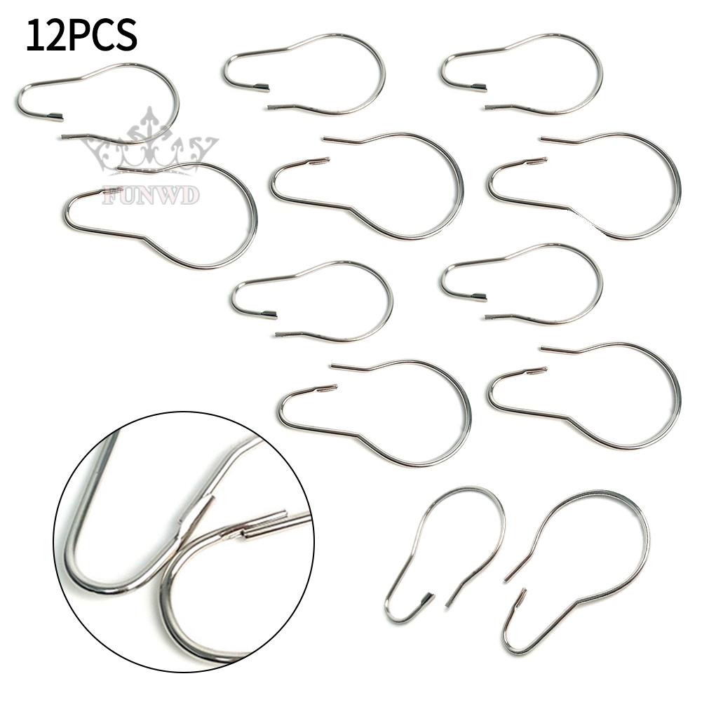 Bộ 12 Khoen Treo Rèm Nhà Tắm Bằng Thép Không Gỉ Tiện Dụng