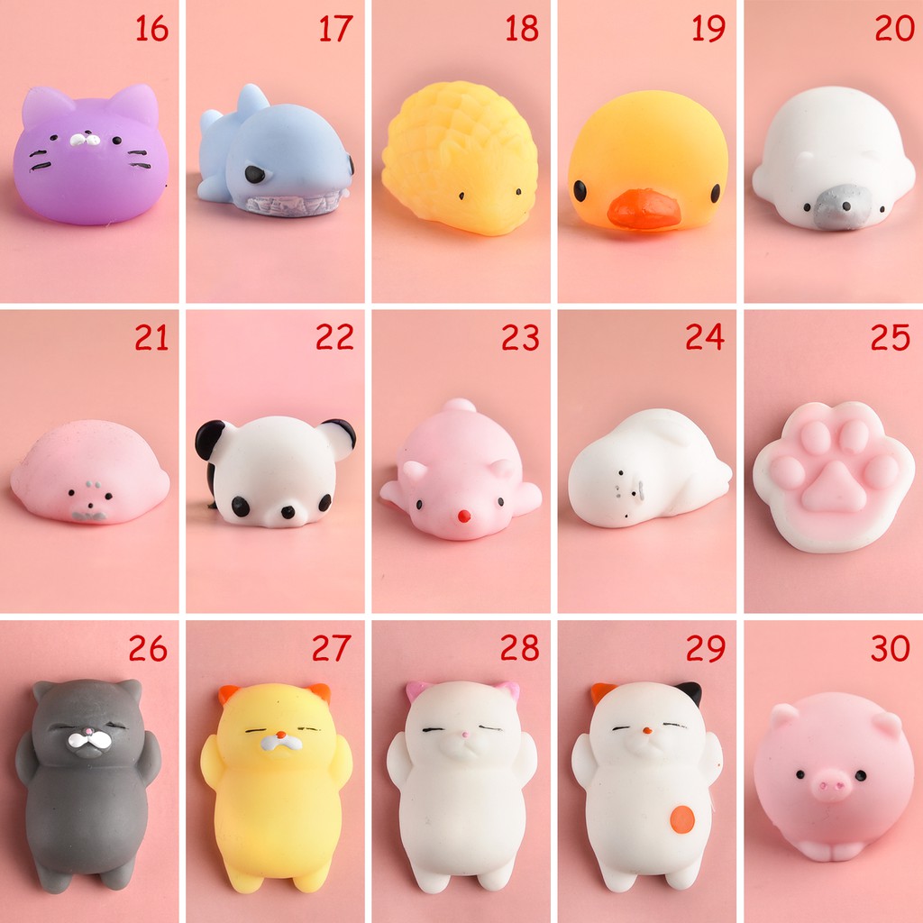 Thú Nhồi Bông Mochi Mềm Hình Động Vật Dễ Thương Cho Bé