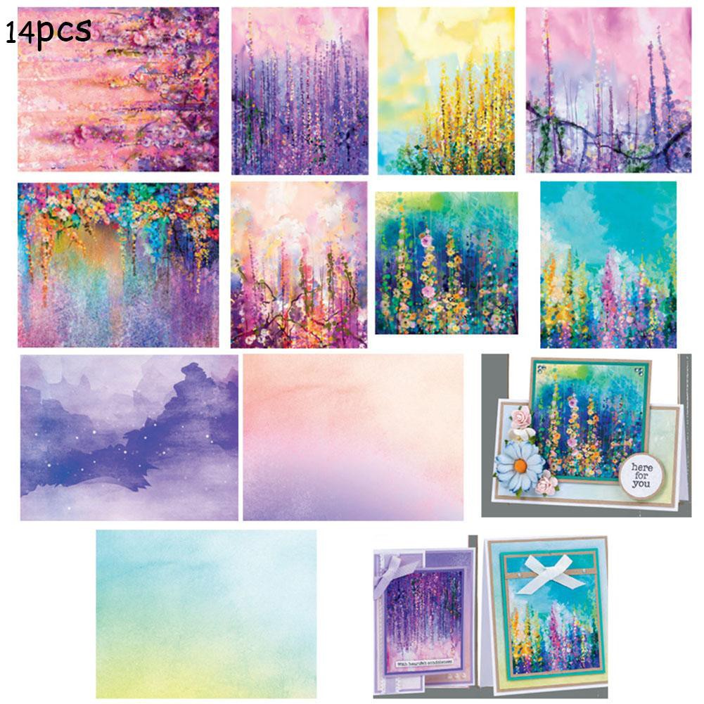 Set 14 giấy nền trang trí album độc đáo