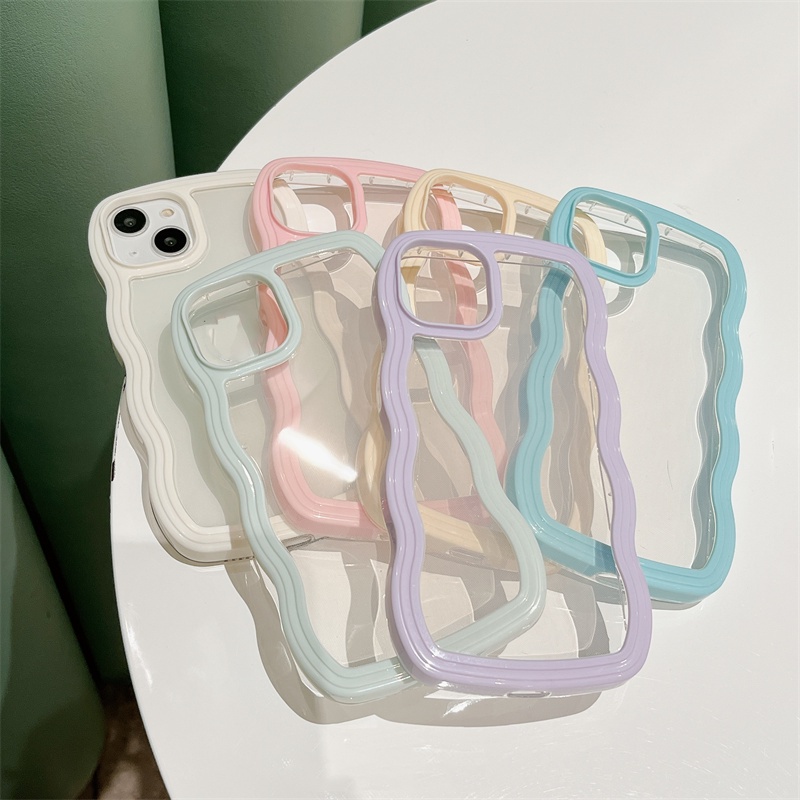 Ốp Điện Thoại Trong Suốt Viền Cong 2 Trong 1 Chống Sốc Cho iphone 15 14 13 12 11 pro max xs xr x 15 plus