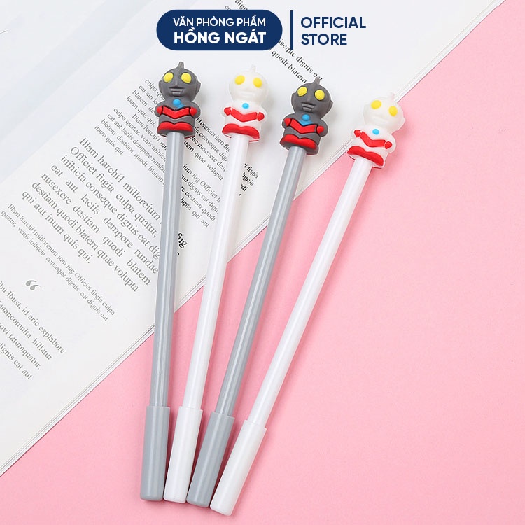 Bút bi cute người ngoài hành tinh, bút bi nước mực gel đen ngòi 0.5mm nhiều màu dễ thương đồ dùng học tập B23