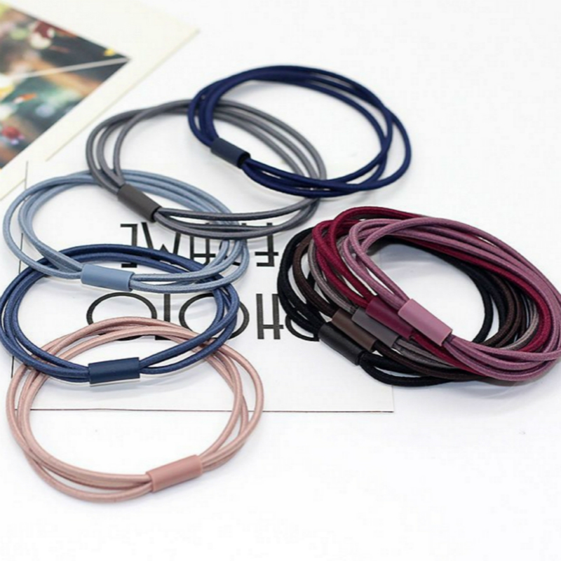 Dây Buộc Tóc Co Dãn Màu Trơn Cho Nữ