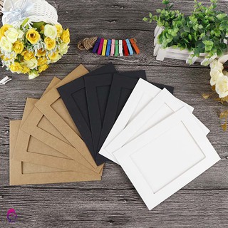 ♦♦ 10pcs Photo Frame DIY 3 5 6 7 Inch Kraft Paper Hanging Wall Picture Album Decoration For Home