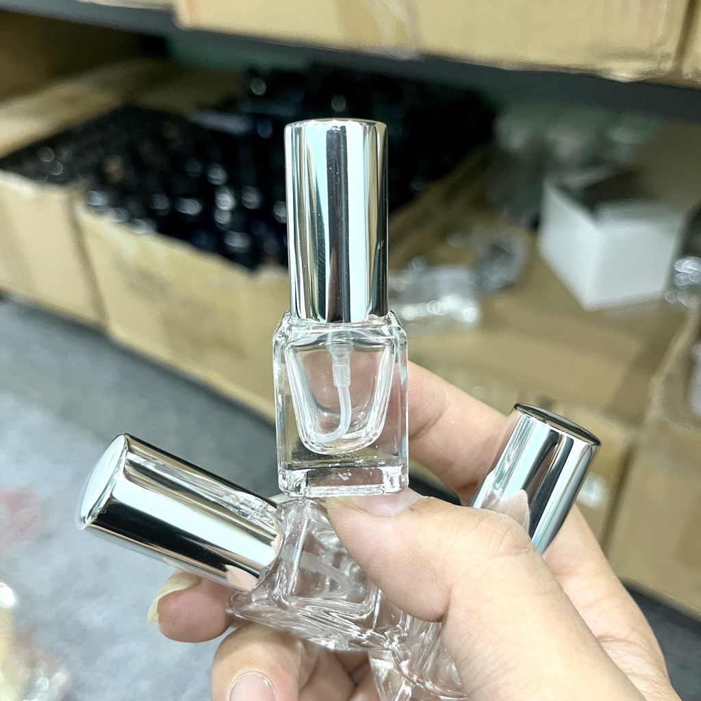 Chai,Lọ đựng Nước Hoa Thủy Tinh Cao Cấp Thân Vuông Ngắn-Dung Tích 5ML