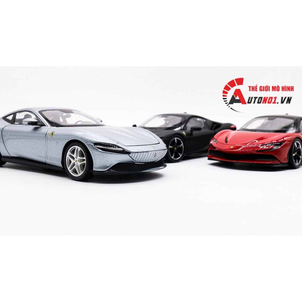 MÔ HÌNH XE FERRARI ROMA SILVER 1:24 BBURAGO 7926