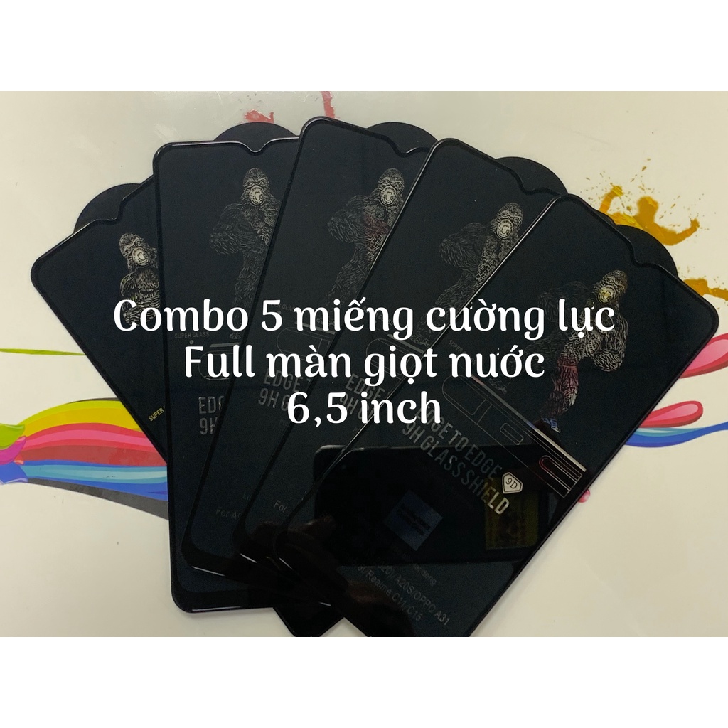 Cường lực full giọt nước 6.5 inch, gồm 5 miếng