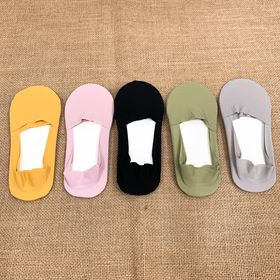 Tất Lười Trơn Màu Dưới Mắt Cá Chân Slipon Mang giày thể thao Giấu Vô Hình Phong cách Ulzzang Vớ ẩn Nữ Cotton