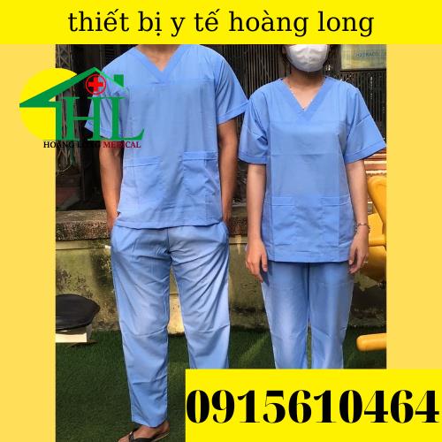 Bộ Scrubs Bác Sĩ, quần áo phòng mổ, đồng phục phẫu thuật, đồng phục spa hàng phổ thông xanh dương
