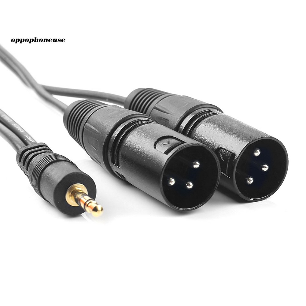 Dây Cáp Âm Thanh Chuyển Đổi Đầu Cắm 3.5mm Sang 2 Cổng Xlr Đực Cho Điện Thoại / Laptop Tiện Dụng