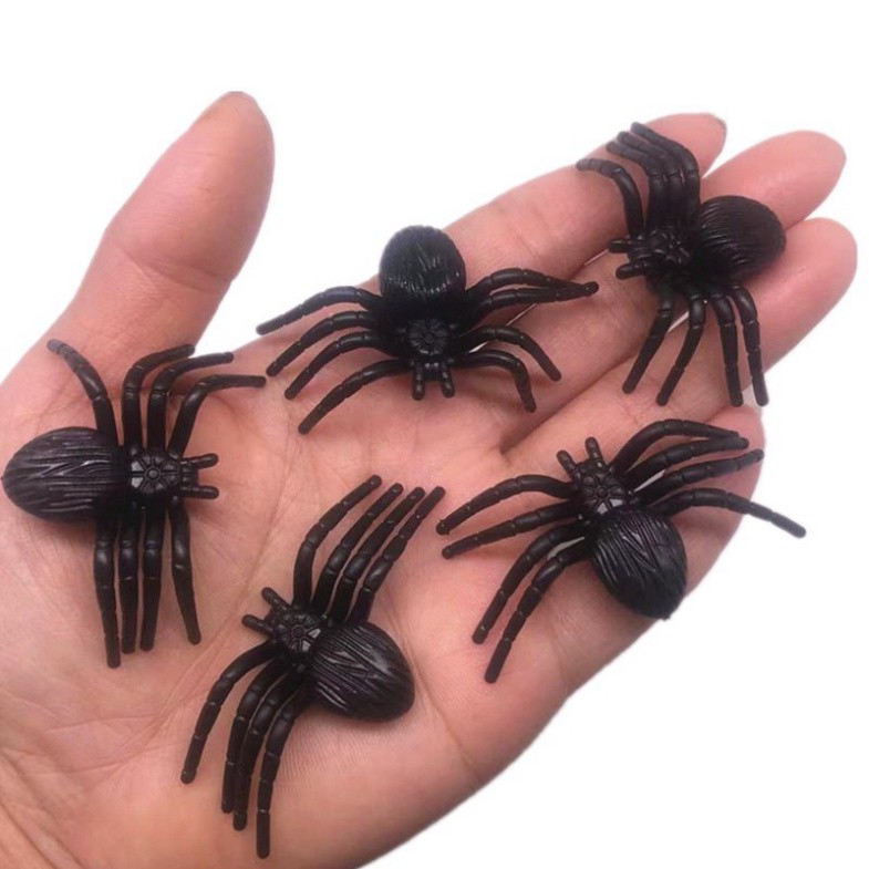 1 Con Nhện To Đen Ghớm Ghiếc Chân Dài Giả Đồ Chơi Nhện cao su.nhện đồ chơi cao su.nhện giả