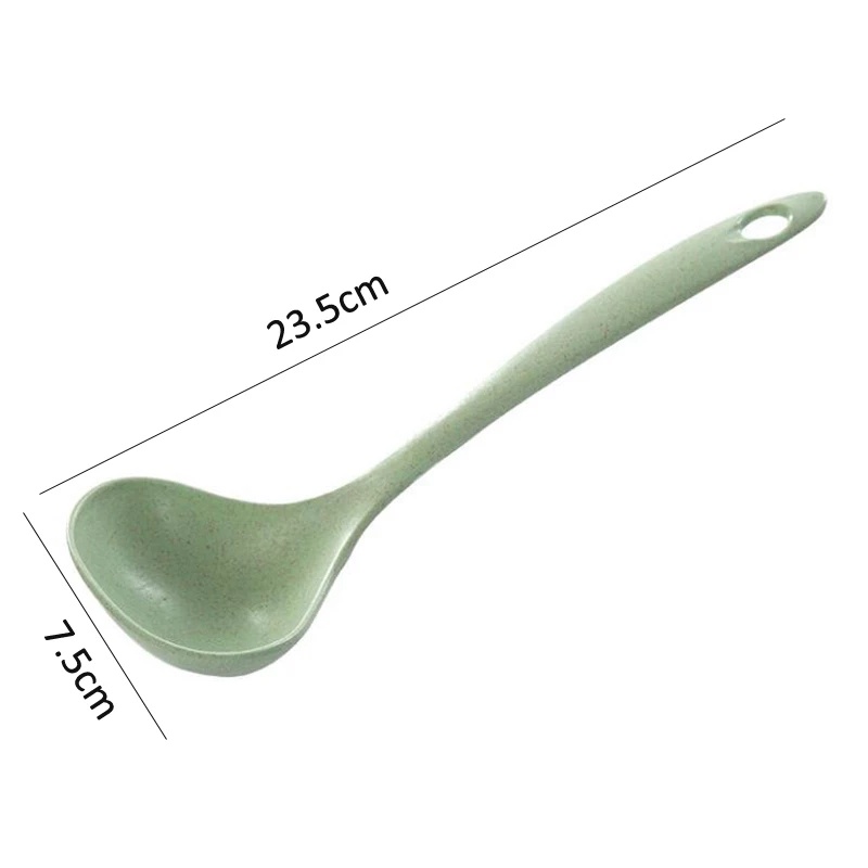 Muỗng múc canh cán dài có lỗ để treo nhiều màu kích thước 23*7CM