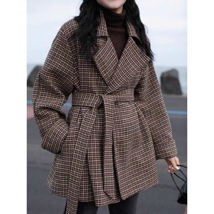 Áo blazer nữ 2 lớp phong cách Hàn Quốc, Áo vest kẻ nữ blazer khoác ngoài đẹp aosomicongsothietke