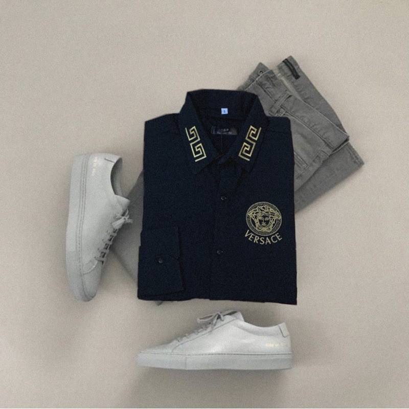 Áo sơ mi nam thêu logo Bigsize (L-8XL)