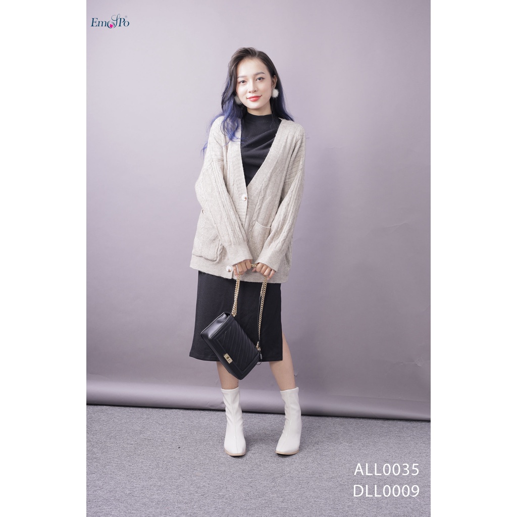 [Mã LTP50 giảm 50000 đơn 150000] Áo len cadigan vặn thừng 4 khuy Emspo ALL0036