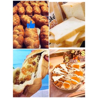 Bánh mì hoa cúc - nho dừa - sanwich - trứng muối phômai