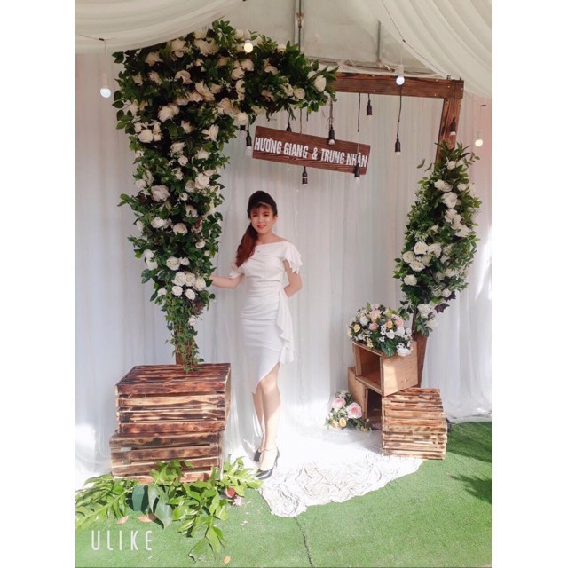 [ xả kho ] MiD Đầm trắng body V1014 Mie Design ảnh thật