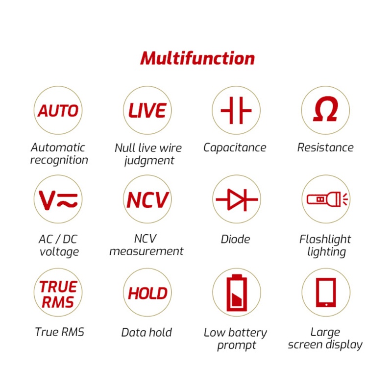 Máy Kiểm Tra Điện Áp TA804A 6000 Hiển Thị Màn Hình LCD Nhiều Màu Sắc