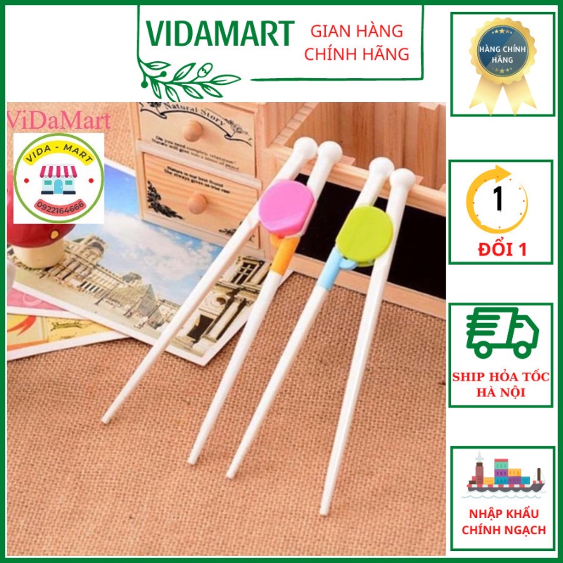 Đũa Tập Ăn Dặm Chống Rớt Cho Bé Thiết Kế Thông Minh, Có Vòng Xỏ Ngón Giúp Bé Dễ Dàng Cầm