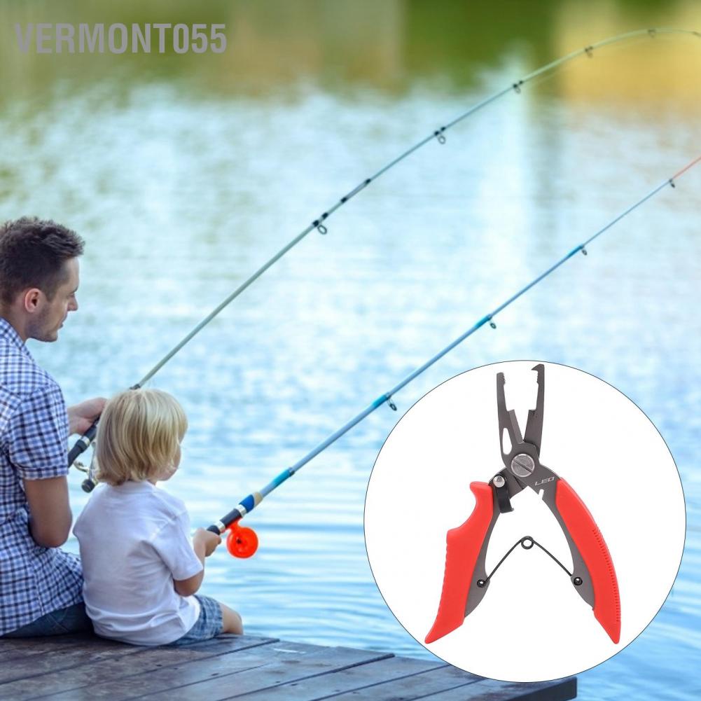 Vermont055 Fishing Pliers Stainless Steel Ergonomic Anti Slip Handle Gear Accessory