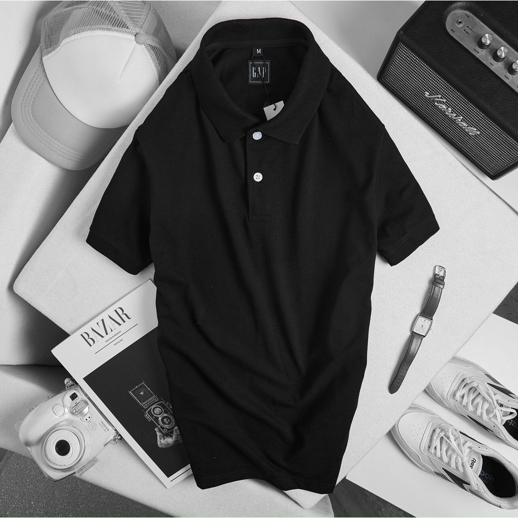 (Big size 3XL 4XL - 100kg) Áo thun polo nam trơn GAP ss2022 5M - Áo thun nam trung niên chất liệu cá sấu cao cấp