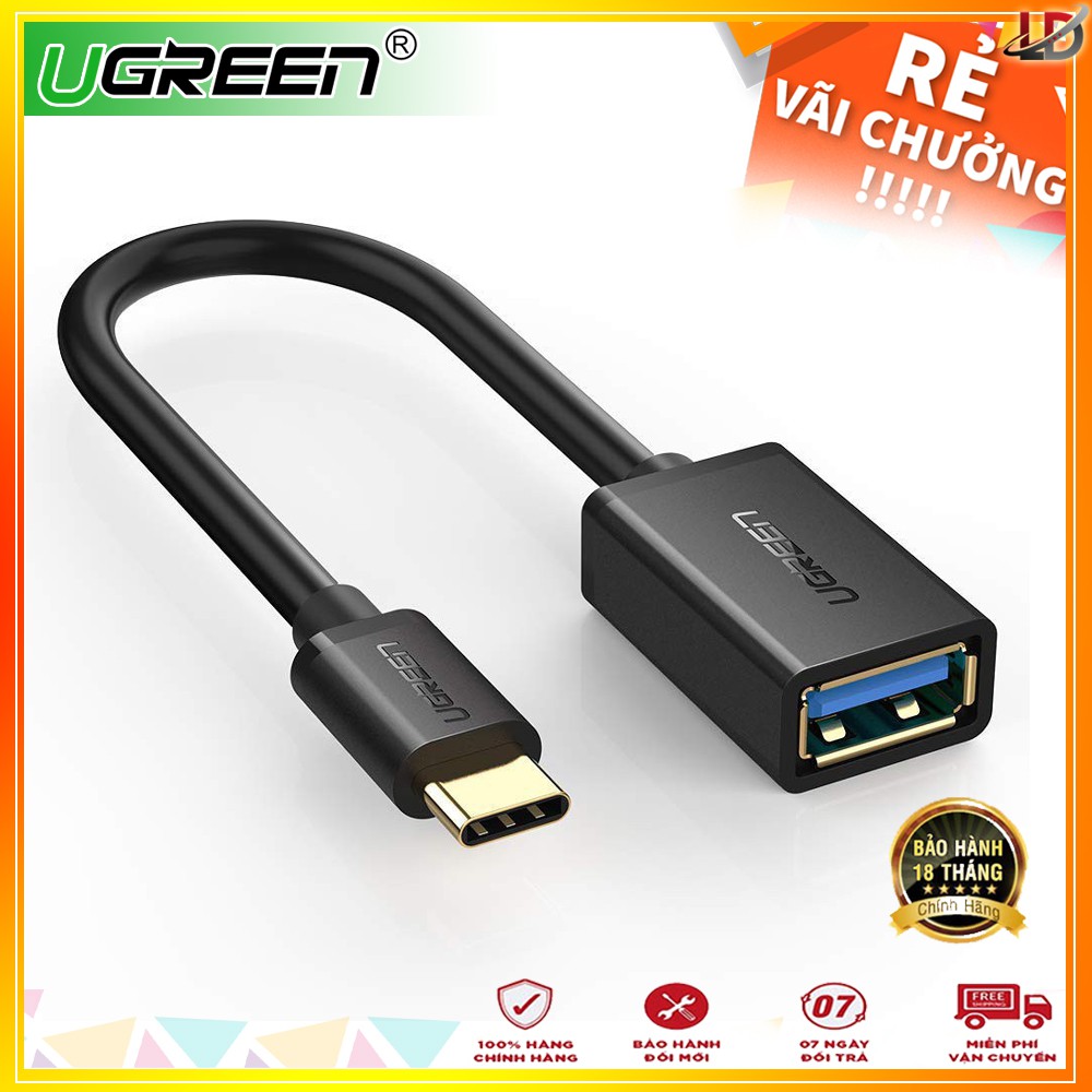 Cáp OTG USB Type C to USB 3.0 Ugreen 30701 chính hãng | WebRaoVat - webraovat.net.vn