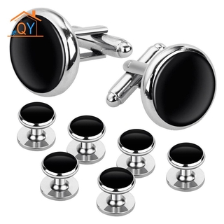 In Stock Cufflinks and Studs Set for Tuxedo Shirts 2 Cufflinks and 6 Studs