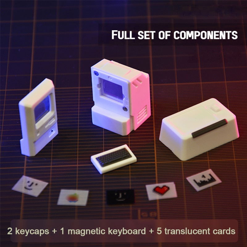 Bộ Phím Bấm Mini Macintosh Kiểu Dáng Cổ Điển Dễ Thương