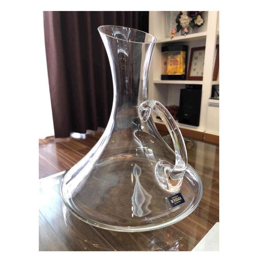 SALE GIÁ SỈ TẠI XƯỞNG Bình thở rượu rót chiết rượu vang thủy tinh pha lê Decanter có quai thổi thủ công Thổ dày dặn