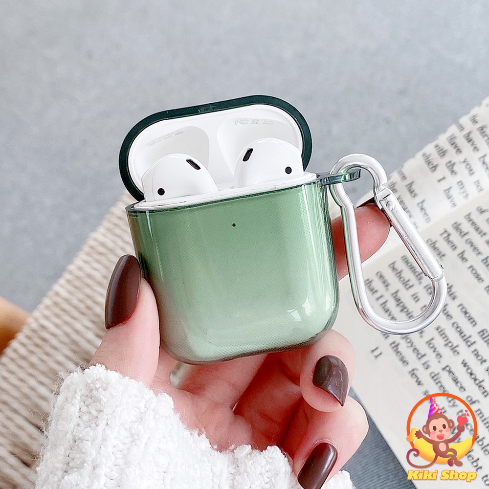 Vỏ Bảo Vệ Hộp Sạc Tai Nghe Airpods 1 2 Pro 2 Kết Nối Bluetooth Không Dây Bằng TPU Cứng Chống Bụi Màu Pha Lê Ốp