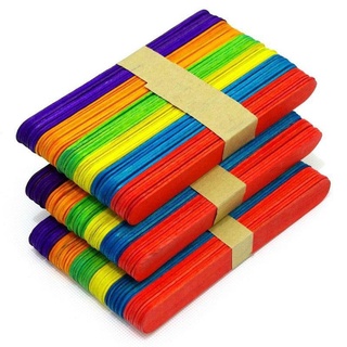 Que gỗ làm kem nhiều màu 11cm