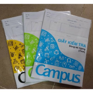  [GIẢM SỐC] tập giấy kiểm tra cấp 2 Campus ( 25 tờ đôi ) [GIÁ BUÔN]