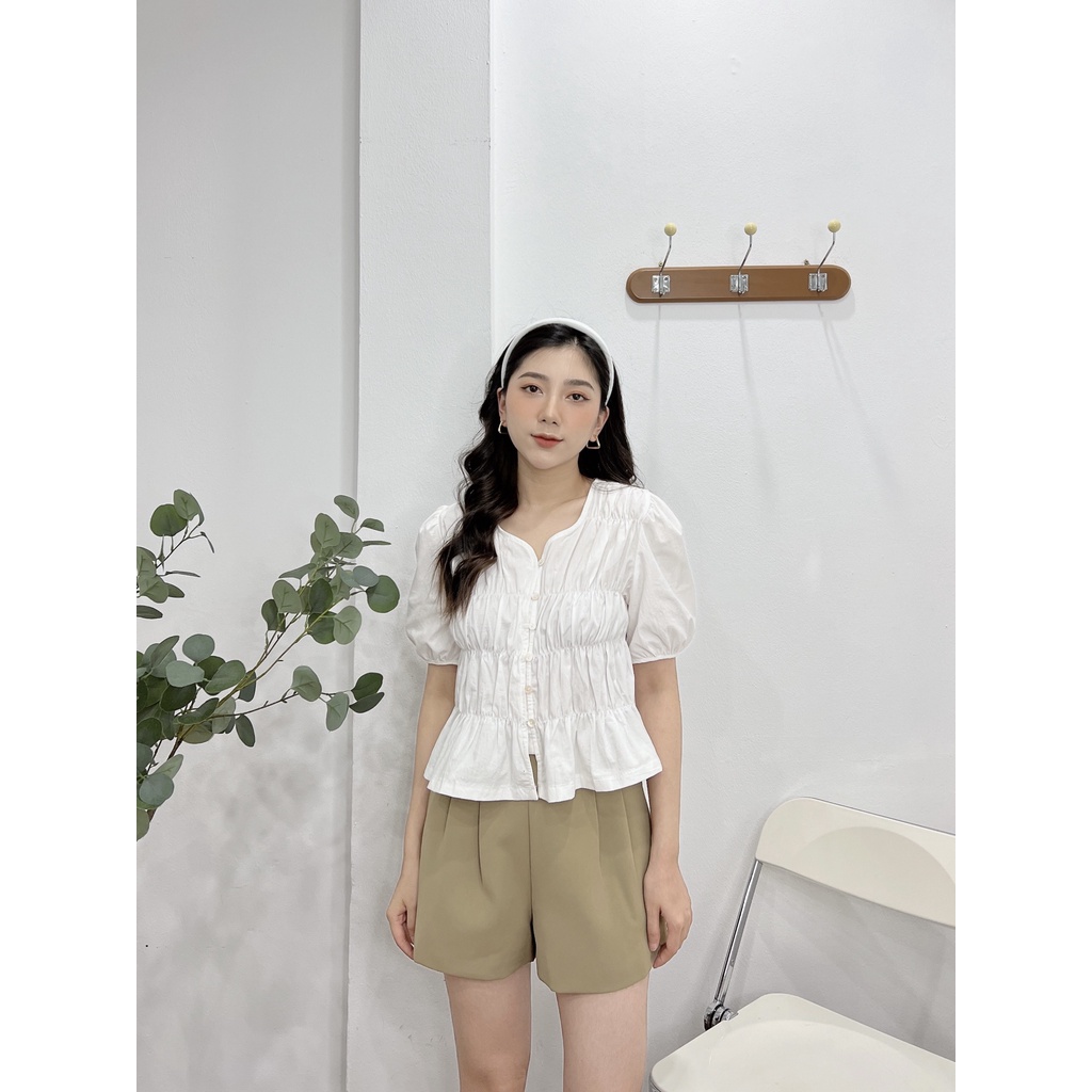 ÁO CỘC TAY CHUN CHỈ KHUY SỪNG