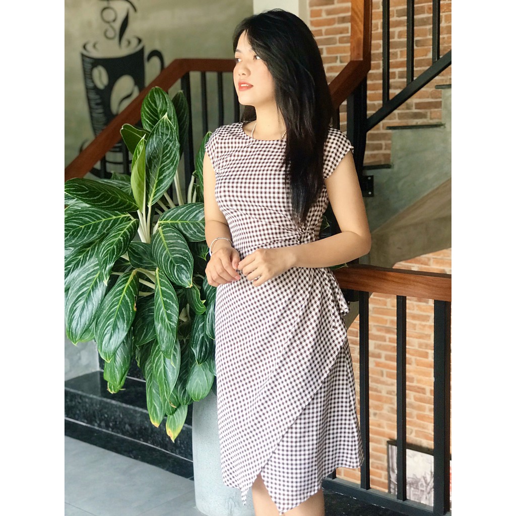 Đầm LAMER Bigsize Rút Dây Eo Vai Chờm L63R20H037