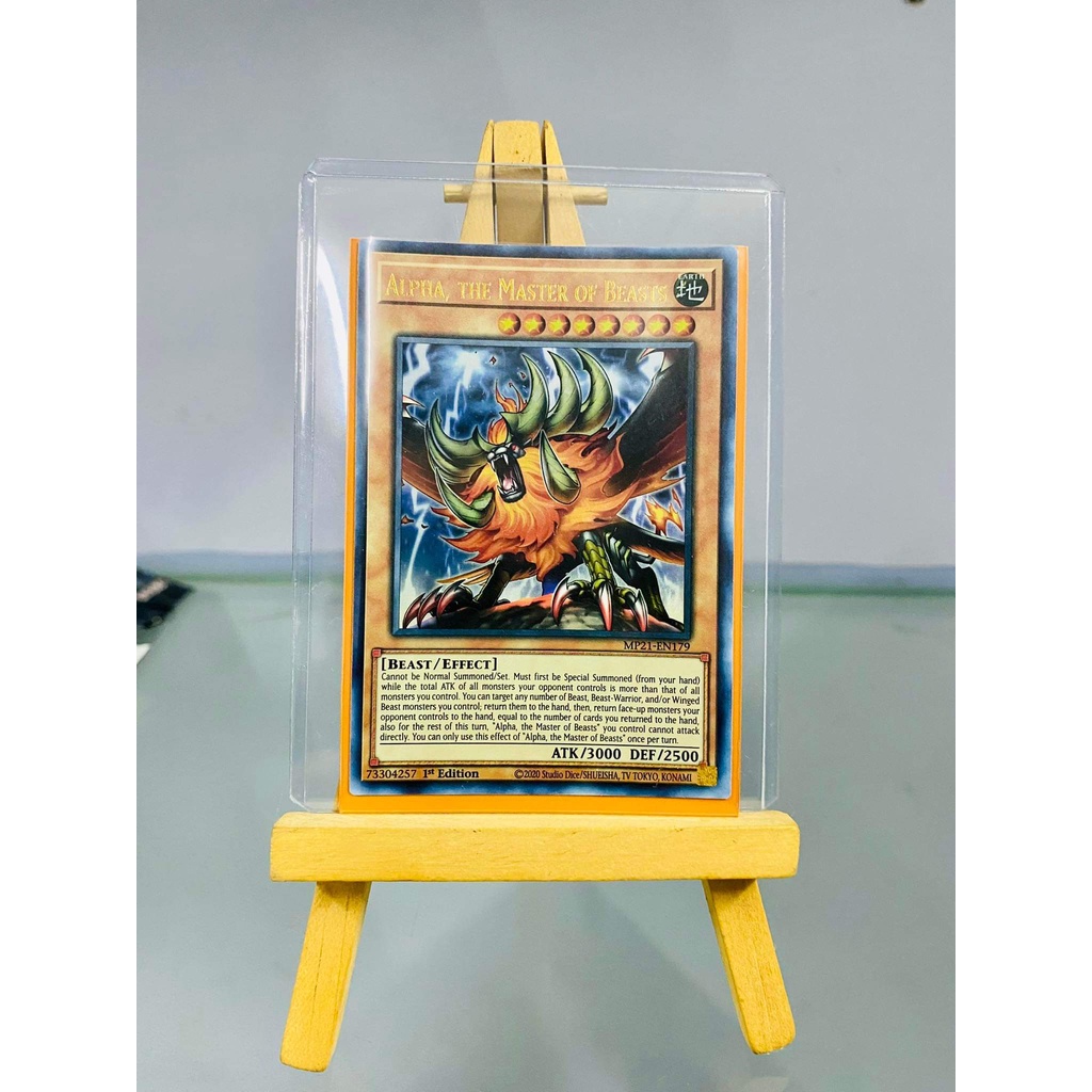 [ Dưa Hấu Yugioh ] Lá bài thẻ bài Alpha, the Master of Beasts – Ultra Rare - Tặng bọc bài nhựa bảo quản