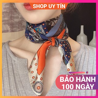 Khăn lụa vuông quàng cổ nữ đẹp - khăn turban bandana ilitakl367