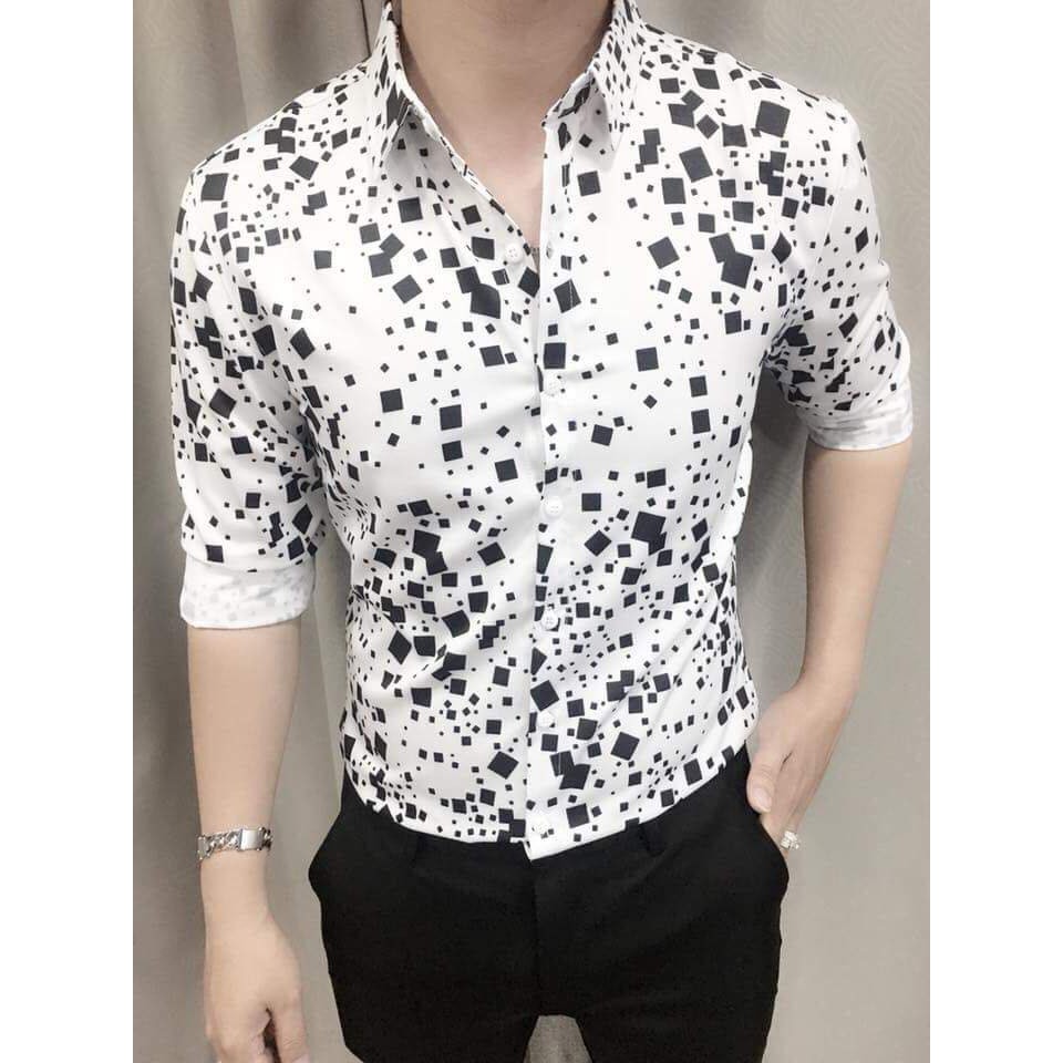 Sơ mi nam vải phi lụa cao cấp