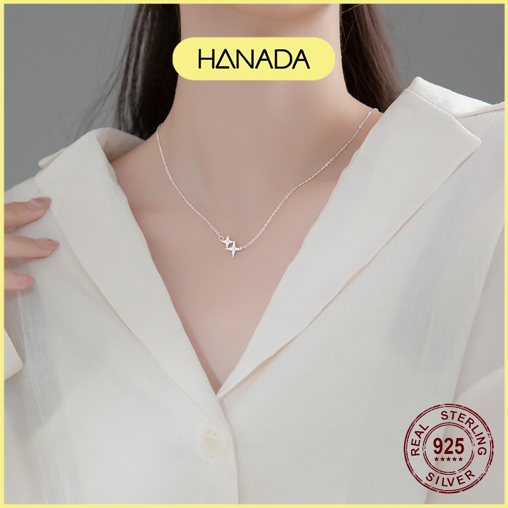 Dây Chuyền Bạc 925 Hanada 0790 Đá Bling Bling